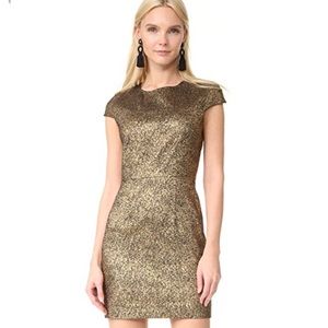 DVF gold sheath dress